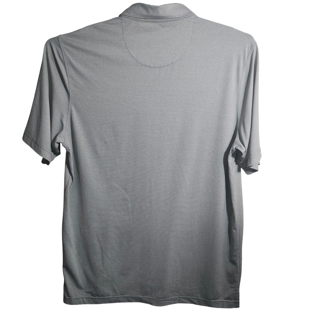 Straight Down Performance Mens Large Gray Striped… - image 2